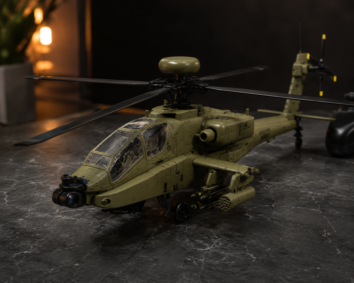 RC ERA C170 RC Helicopter 6CH Optical Flow Positioning Apache Brushless Stunt Armed RC Helicopter Model One-Key Inverted Toys